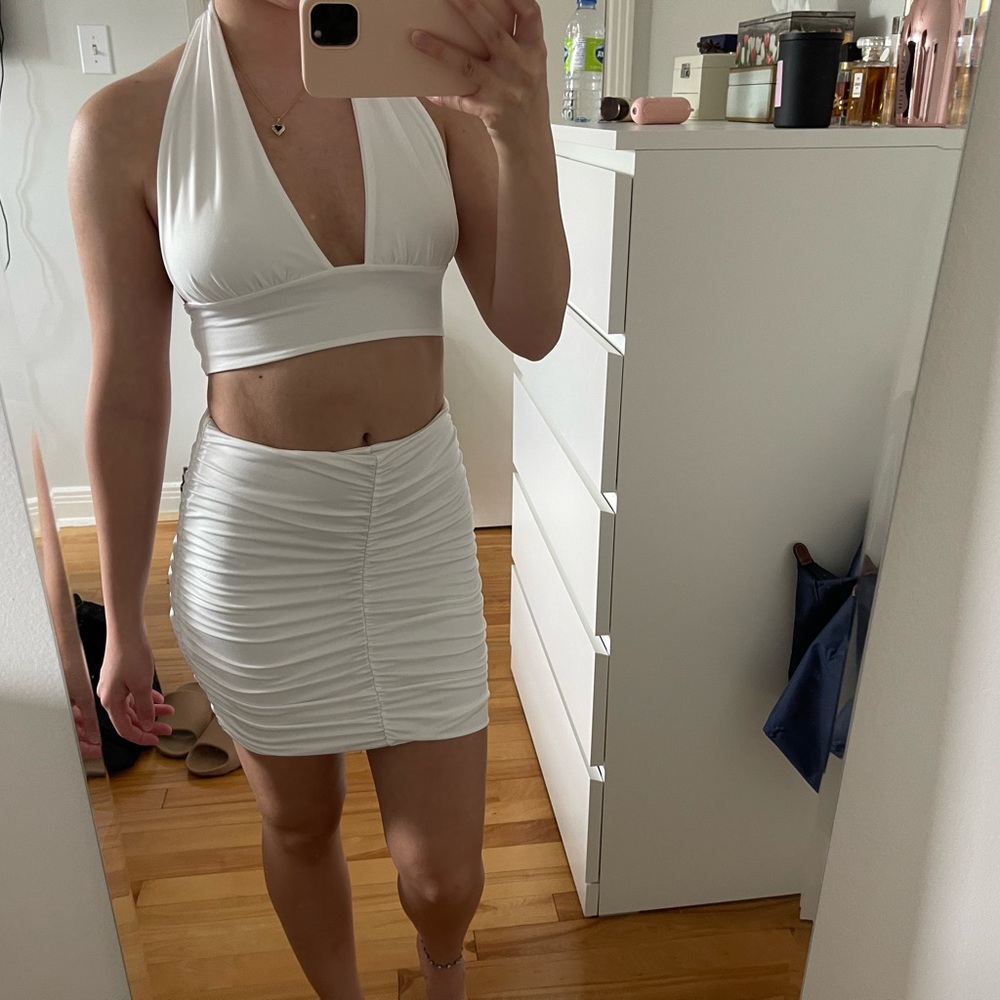 White skirt set from Shein